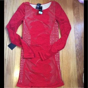 Bebe red mini dress